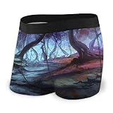 319 Caleçon Homme Crâne Magique avec Œil Brûlant Underwear Confortable Boxer Homme Agréable Culotte L
