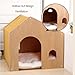 Wood Dog Crate Portable Dog Crate Dog House Eco Friendly All Year Round Ventilated for Easy Installation Suitable for Small and Medium Sized Dogs 4 Colours(Beige)
