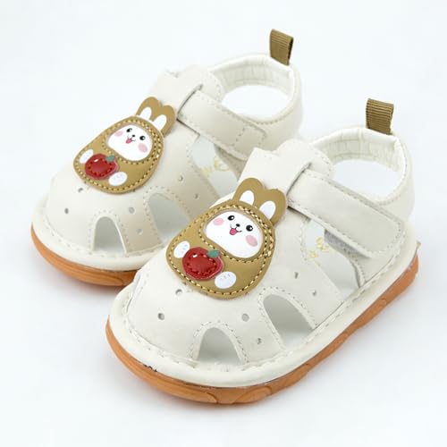 Image of SOFMUO Baby Boys Girls Closed Toe Squeaky Sandals Toddler Summer Shoes | Soft Non-Slip Rubber Sole,Closed Toe Protection,Adjustable Strap,Squeaky Design,Summer Outdoor Prewalkers
