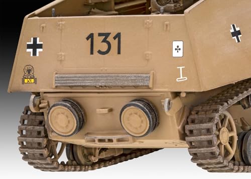 Revell Modellbausatz Sd.Kfz. 164 Nashorn | Leistungsstarker Panzerjäger mit 8,8 cm Pak | Authentischer Innenraum | Wiederauflage 2024 | Inkl. Kleber und Pinsel