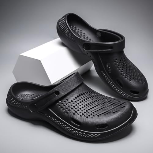 Image of Kraasa Men's Lightweight Extra Soft Men's Classic Casual Sports Clogs /Sandals with Adjustable Back Strap for Adult | Anti Skid, Comfortable| Waterproof & Everyday Use Mules for Gents /Boys