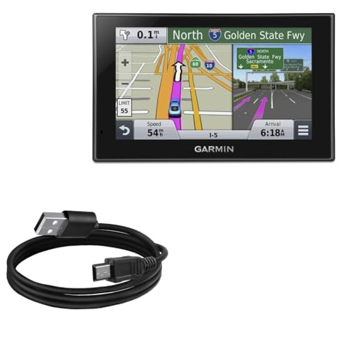 BoxWave Cable Compatible with Garmin Nuvi 2599LMTHD - DirectSync Cable, Durable Charge and Sync