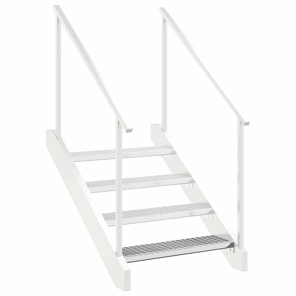 Mangloder - Scalino a griglia in acciaio zincato, 80 x 24 x 7 cm, antiscivolo, con bordi antiscivolo, per interni ed esterni, protezione e sicurezza su scale in legno, corridoio, appartamento