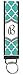 Snaptotes Teal Moroccan Design Monogram Wristlet Keyfob Keychain