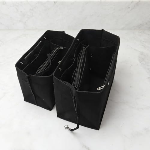 Felt Purse Organizer Insert for Longchamp Bag Organizer Insert,Felt Tote Bag Organizer Insert with Multi-Pocket,Purse Handbag Shaper for Le Pliage (Black, L) by IFORYEVYDAY - Used condition - Image 7