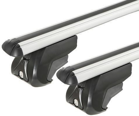 Aluminium Aurilis Trek CC Roof Rack Bars Lockable for Roof Rails - Land Rover Freelander II (Hatchback 5 door) Model: from 2006 on - Tested and Approved / GS 100 k