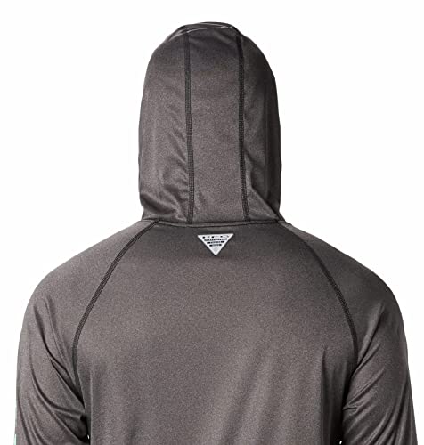 Columbia Men's Terminal Tackle Heather Hoodie, Black Heather, Gulf Stream Logo, Large #TOP7