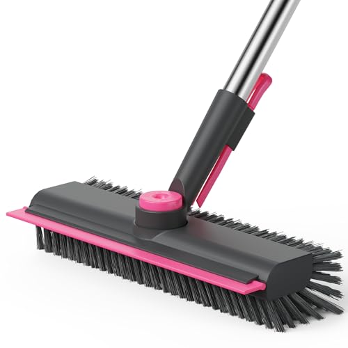 AIR U+ Floor Scrub Brush with Long Handle, 3 in