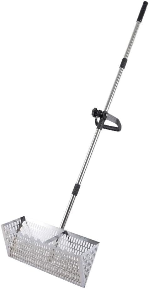 Sand Rake Cat Scooper Long Handle Deep Sifter Dog Waste Removal Rake, Black