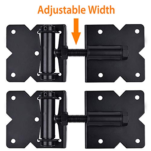 Image of Self Closing Gate Hinges Heavy Duty, 90 Degree Adjustable, 4Pcs