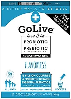 GoLive Probiotics for Women, Men and Kids - Prebiotics and Probiotics for Gut