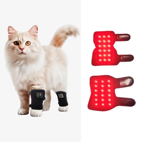 Image of MANON ROSA Pet Infrared Red Light Therapy Belt for Indoor Cats & Small Dogs - AC-Powered Wearable Knee Brace for Joint Pain Relief for Senior Cats Arthritis