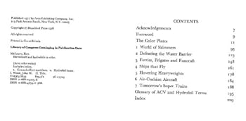 Hardcover Hovercraft and Hydrofoils in Color Book