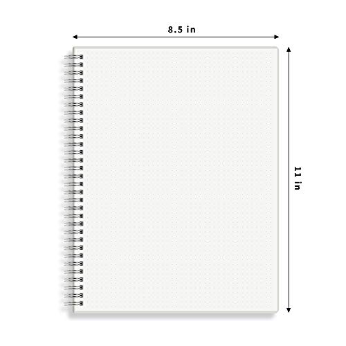 Cahier à spirale à pois anti cornes grand format avec couverture transparente - 2