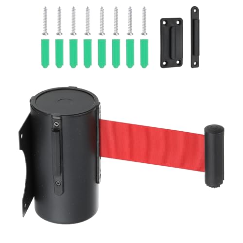 PATIKIL Wandmontage-Absperrband 5 M – Stahlgehäuse, Nylon, Gelb/silber, Für Personenkontrolle