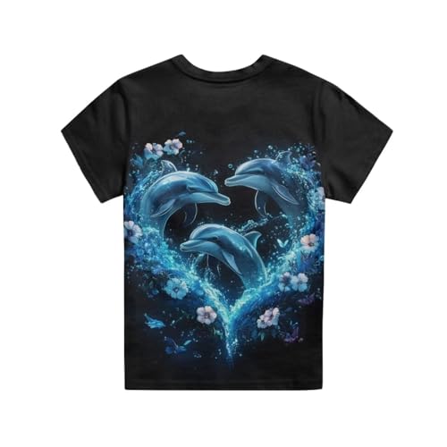 Kids Novelty T Shirts for Girl 2-16Y Summer Short Sleeve Tshirts Casual Crewneck Graphic Tees School Tops3