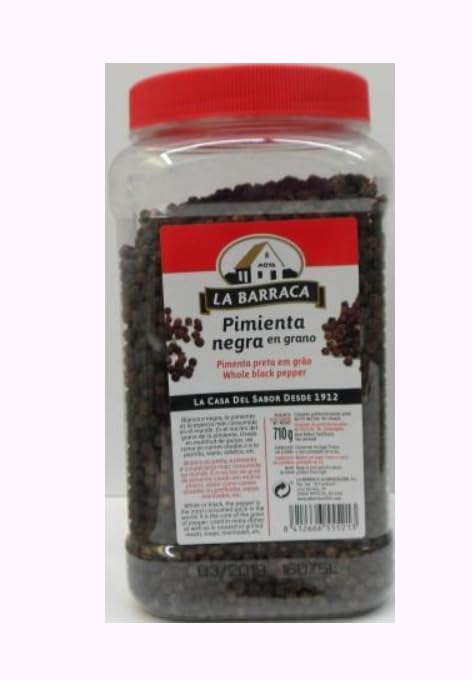 Pimienta Negra en Grano, Pfeffer Schwarz Ganz, 710g Dose, 3er Pack