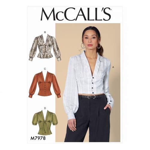 McCalls Sewing Pattern 7978 Tops A5 (6-8-10-12-14)