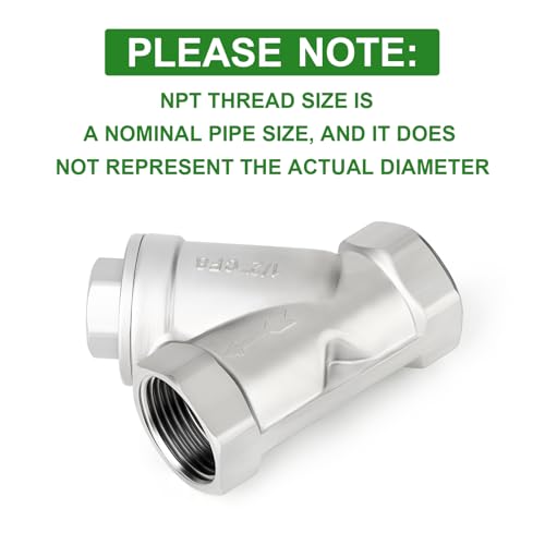 Taisher TC-003 1Pcs 304 Stainless Steel 1/2 Inch Npt Female Wye Y Strainer Mesh Filter Valve Cf8 Wog 800 thumb #2