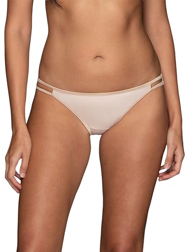 Vanity Fair womens Illumination String Panties (Regular & Plus Size) Bikini Style Underwear, Rose Beige, 7 US