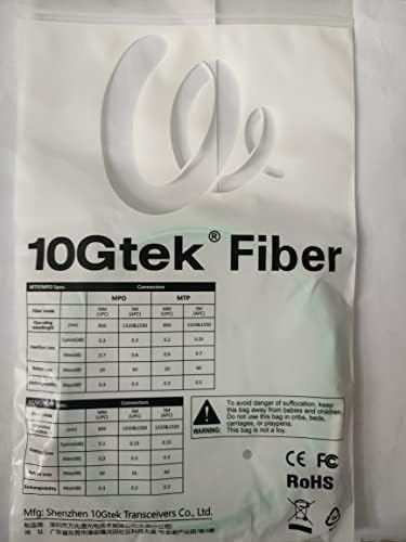 Fiber Patch Cable - LC to LC OM3 10Gb/Gigabit Multi-Mode Jumper Duplex 50/125μm LSZH Fiber Optic Cord for SFP Transceiver, Aque, 1-Meter(3.3-ft)