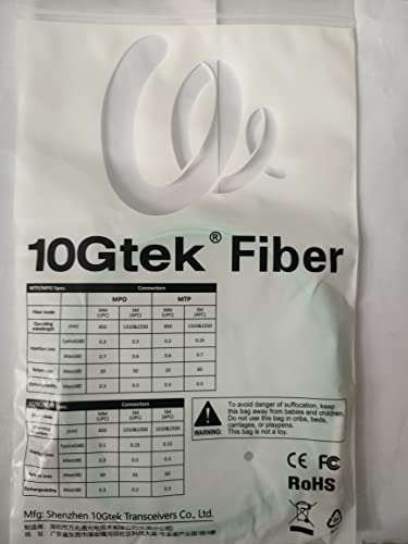 8. Bild von 10Gtek LC zu LC OM3 Multimode Duplex 2-meter, LWL Glasfaser Patchkabel Fibre Optic Patch Cable 50/125μm LSZH für SFP SFP+ Transceiver, Aque