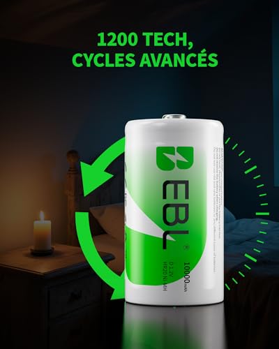 Piles Rechargeables D LR20 Ni-MH 1,2V Batterie Accumulateur Baby D Lot 4 - 4