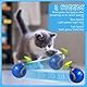 Interaktives Katzenball Spielzeug, Elektrisch Katzenspielzeug Ball interaktives Spielzeug mit Schwanz für Katzen Katzenspielzeug Selbstbeschäftigung,Über USB Wiederaufladbares(Short Tail) blau