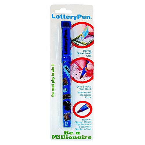 Lottery Pen - Special Nib for Card Marking, Black, Firm, Flat Chisel Tip, Lottery Ticket Marker