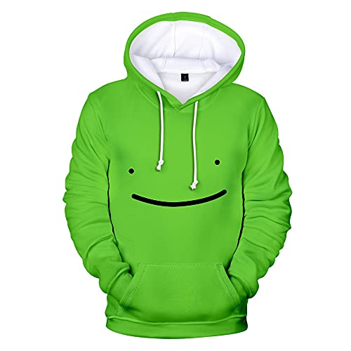 LULALA Mens Hoodies Dreamwastaken Merch Dream Smile Smp Hoodies Fashion Adult Sweatshirt Pullover with Pockets (Green-1, x_l)