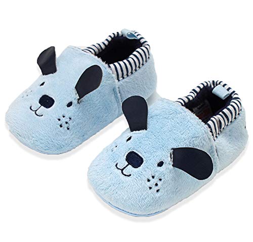 Image of Timatego Toddler Baby Boys Girls Shoes Non Skid Slipper Sneaker Moccasins Infant First Walker House Walking Crib Shoes(6-24 Months)