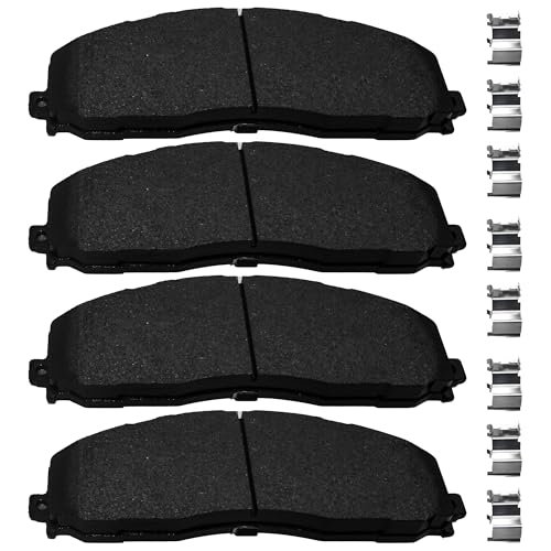 Image of Front Brake Pads Set Compatible with 2013-2021 Ford F-250 F-350 Super Duty 2013-2016 Ford F-450 Automotive Replacement Brake Pads Semi-Metallic D1680