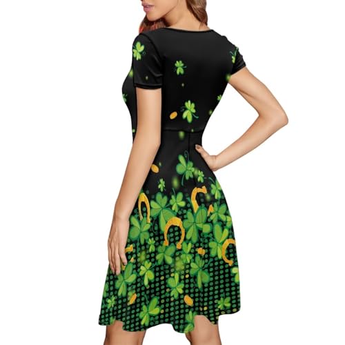 Image of Biyejit Women's Summer Casual Short Sleeve T-Shirt Swing Dress Crew Neck Plus Size S-4XL