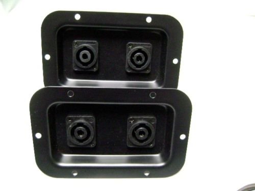 (2) Two Jack Plates With Dual Speakon Nl4 For Pa Speakers / Cabinets #TOP1