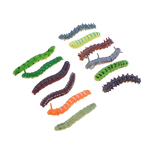 GALPADA 12 Pezzi Giocattoli Scherzo Bruco Realistici Set da 12 Pezzi Giocattoli Divertenti per Feste Halloween e Pesce D’aprile per Ragazzo Ragazza e Amici