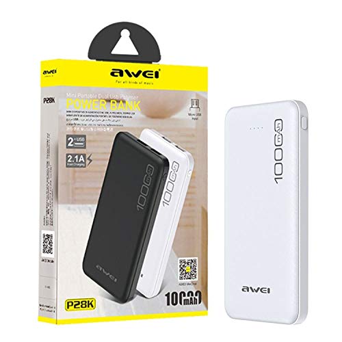Insten White Li-ion Power Bank 10000 mAh Small Portable Charger for iPhone, iPad
