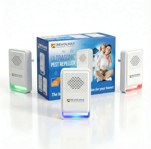 Image of Ultrasonic Pest Control Repeller - Electronic & Ultrasound, Indoor Plug-in Repellent - Get rid of - Rodents, Mice, Squirrels, Bats, Insects, Bed Bugs, Ants, Fleas, Spiders, Roaches (3 Pack, White)