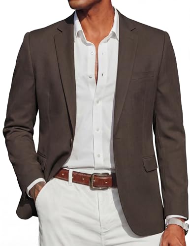 Veste de sport pour homme ajustée COOFANDY à un bouton au drapé impeccable
