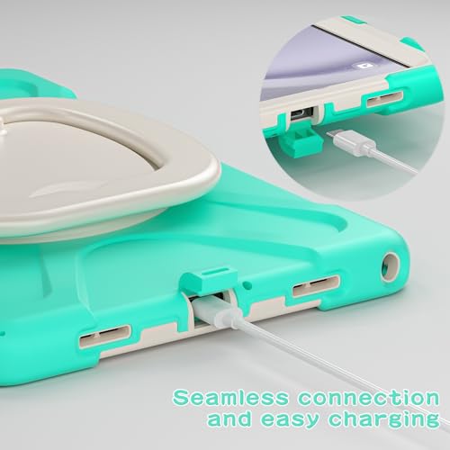 Coque Samsung Galaxy Tab A9 Plus antichoc enfant verte - 7