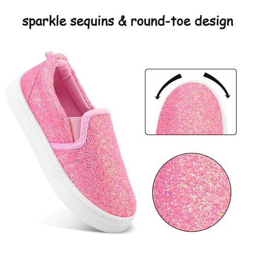 Image of K KomForme Toddler Sneakers for Girls Boys Slip On Canvas Walking Shoes | Lightweight, Comfortable