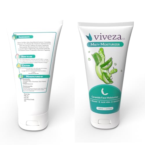 Image of Viveza Misty Moisturizer - Repair & Hydration Moisturizer - Infused with Hyaluronic Acid, Ceramides, Vitamin C & E - with Oatmeal & Aloe Vera, Paraben-Free