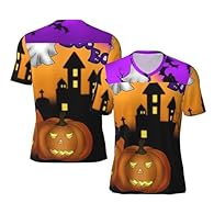 Great For Parties And Costumes: As A Halloween Owl Ghost Pumpkin Print Football Jerseys T Shirts, It’s Ideal For Jersey Parties, Halloween, Or Retro-Themed Events—pair It With Shorts For A Casual Game Day Look Or Dress It Up For A Costume. Comfortabl...