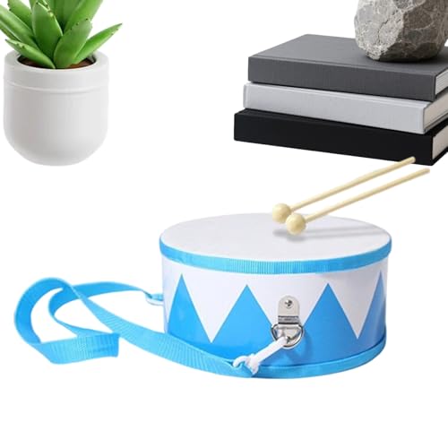 Kindertrommel - Musikspiel Aus Holz | 15cm Holztrommel Mit Verstellbarem Schultergurt,für 2-5 Jahre alte Mädchen Schüler Zuhause Kindergarten Kinderkrippe Spielzimmer