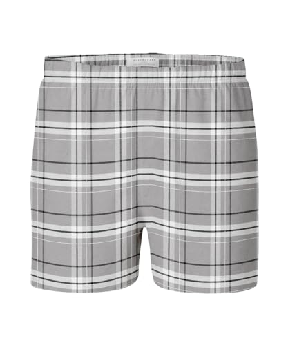 boxercraft Essential Cotton Flannel Boxer Shorts, with Fly Front Opening, 2X, Carnegie Grey