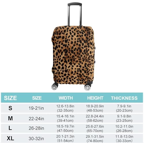 Leopard Patterned Wallpaper Printed Luggage Cover Protector, Fits 18-32 Inch Luggage2