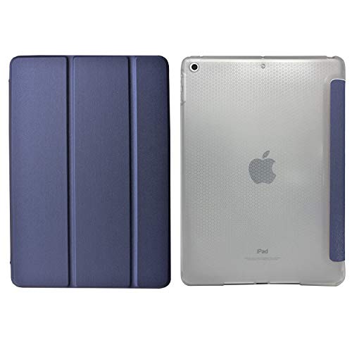 Image of DuraSafe Cases for iPad PRO 11 Inch 1st [ PRO 11 1 Gen 2018 ] A1980 A1934 A2013 MTXN2HN /A MTXP2HN /A MTXR2HN /A MTXQ2HN /A Lightweight Smart Adjustable Stand Feature Sleek Design Flip Case - Navy Blue