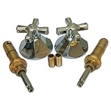 LASCO 01-9403 American Standard Renu Series Two Valve Tub or Shower  Trim Kit with Stems Handles, Flanges and Nipples, Chrome