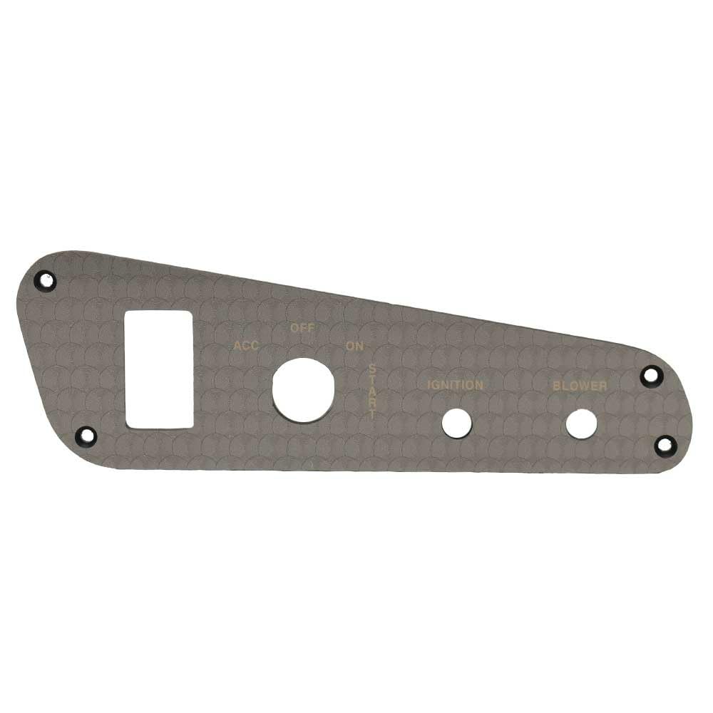 Rinker Boat Blank Ignition Panel 206779E | 8 1/8 x 2 3/4 Inch Silver