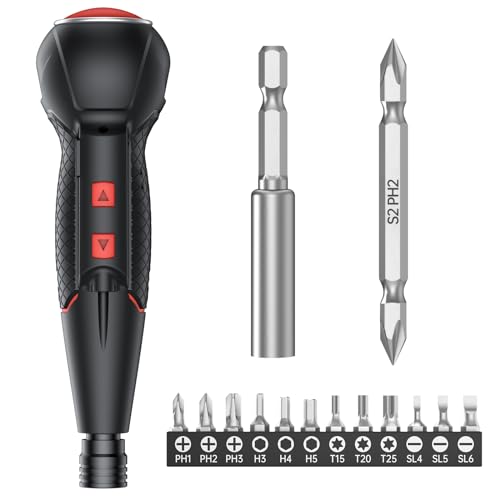 AAL 電動ドライバー 小型 携帯 手持ち Type-C USB充電式 人間工学設計...