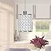 Cuaulans Crystal Pendant Light, Modern Chrome Kitchen Island Pendant Lighting, Cord Adjustable Bar Ceiling Hanging Lights for Kitchen Dining Room Bedroom Bar